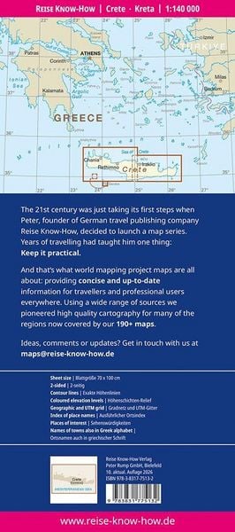 Produktbild: Reise Know-How Landkarte Kreta | Crete (1:140.000)