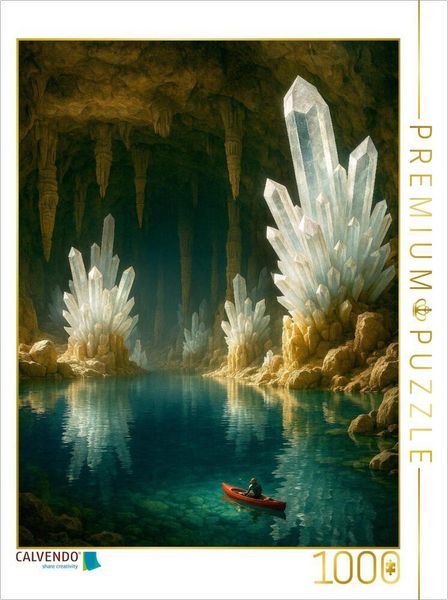 CALVENDO Puzzle Kristallwelten in einer riesigen Höhle | 1000 Teile Lege-Größe 64x48cm Foto-Puzzle für glückliche Stunden