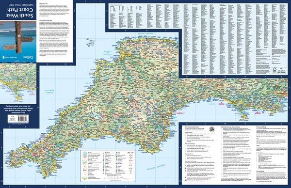 Produktbild: South West Coast Path National Trail Map