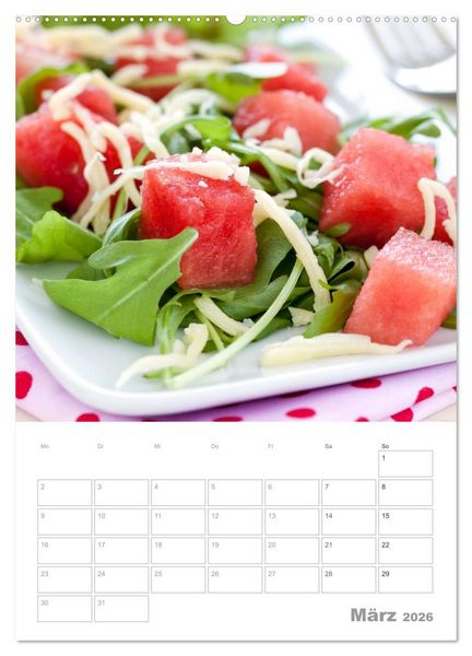 Produktbild: Vegetarisch durch das Jahr / Planer (hochwertiger Premium Wandkalender 2026 DIN A2 hoch), Kunstdruck in Hochglanz