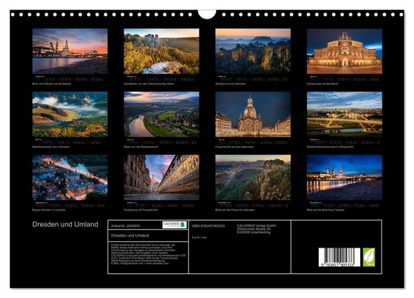 Produktbild: Dresden und Umland (Wandkalender 2026 DIN A3 quer), CALVENDO Monatskalender