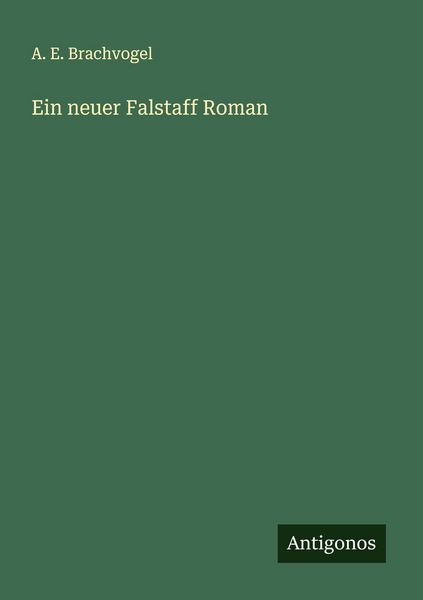 Produktbild: Ein neuer Falstaff Roman