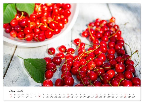 Produktbild: Kirschen aus dem Garten &ndash; Erntekalender (Wandkalender 2026 DIN A2 quer), CALVENDO Monatskalender