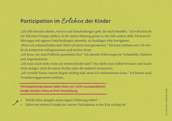 Produktbild: Partizipation in Krippe und Kita. 40 Reflexionskarten f&uuml;r die Teamarbeit
