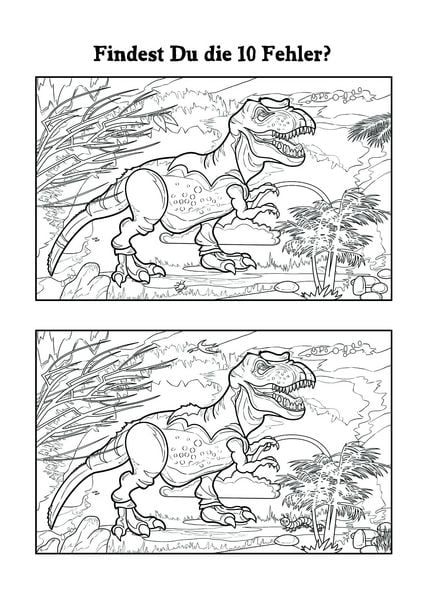 Produktbild: Punkt-zu-Punkt Dinosaurier Malbuch f&uuml;r Kinder von 7&ndash;10 Jahren mit 50 authentischen Ausmalbildern