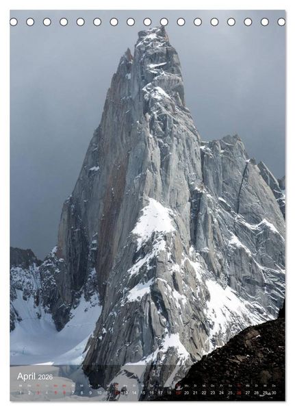 Produktbild: Majest&auml;tische Berge Cerro Fitzroy Patagonien (Tischkalender 2026 DIN A5 hoch), CALVENDO Monatskalender