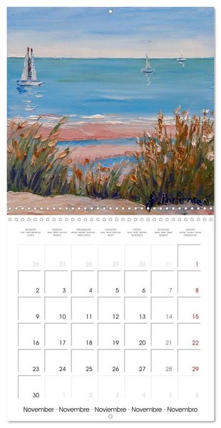 Produktbild: Mer en peinture (Calendrier mural carr&eacute; 2026 30x30 cm) Calendrier double avec une page pour vos prises de notes