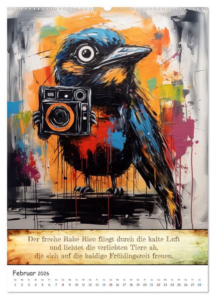 Produktbild: Tierische Paparazzi (hochwertiger Premium Wandkalender 2026 DIN A2 hoch), Kunstdruck in Hochglanz