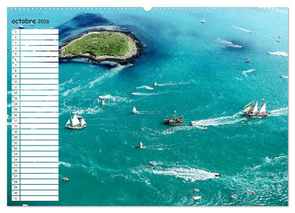 Produktbild: Le Golfe du Morbihan vu du ciel (Calendrier mural 2026 DIN A2 vertical) calendrier de bureau