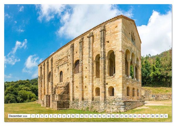 Produktbild: Oviedo - Asturische Eleganz in Stein (Wandkalender 2026 DIN A2 quer), CALVENDO Monatskalender