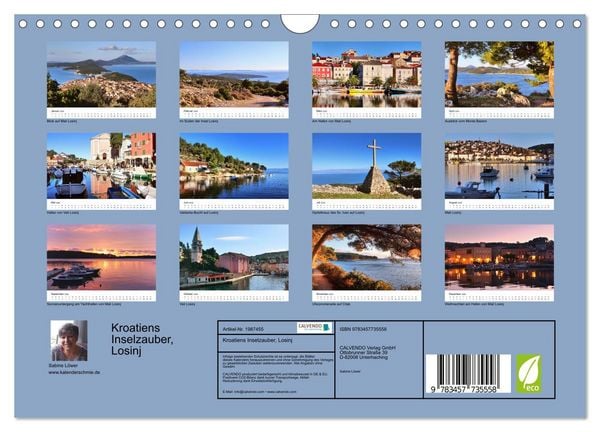 Produktbild: Kroatiens Inselzauber, Losinj (Wandkalender 2026 DIN A4 quer), CALVENDO Monatskalender
