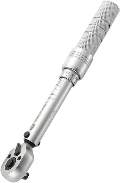 Produktbild: TOOLCRAFT 819161 Drehmomentschl&uuml;ssel mit Umschaltknarre 1/4\" (6.3 mm) 1 - 6 Nm
