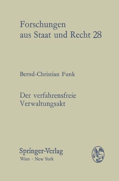 Produktbild: Der verfahrensfreie Verwaltungsakt