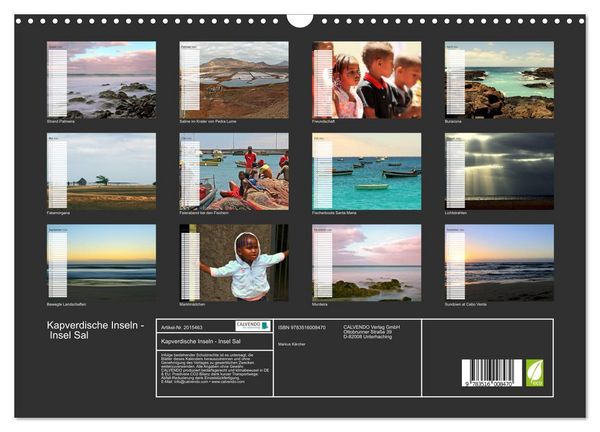 Produktbild: Kapverdische Inseln - Insel Sal (Wandkalender 2026 DIN A3 quer), CALVENDO Monatskalender