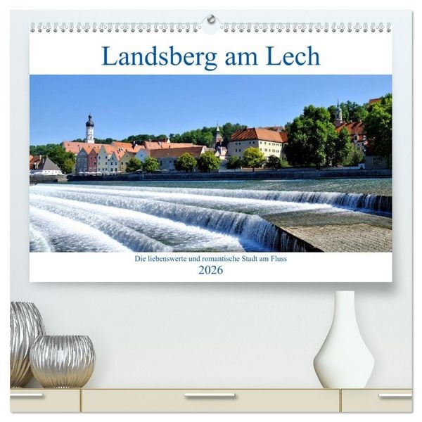 Produktbild: Landsberg am Lech - Die liebenswerte und romantische Stadt am Fluss (hochwertiger Premium Wandkalender 2026 DIN A2 quer), Kunstdruck in Hochglanz