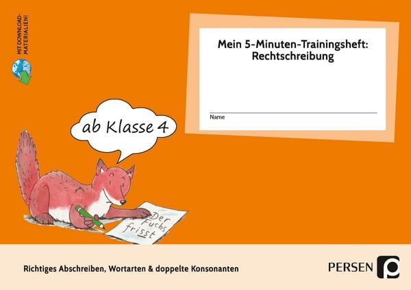 Produktbild: Mein 5-Min-Trainingsheft: Rechtschreibung 1, Kl. 4