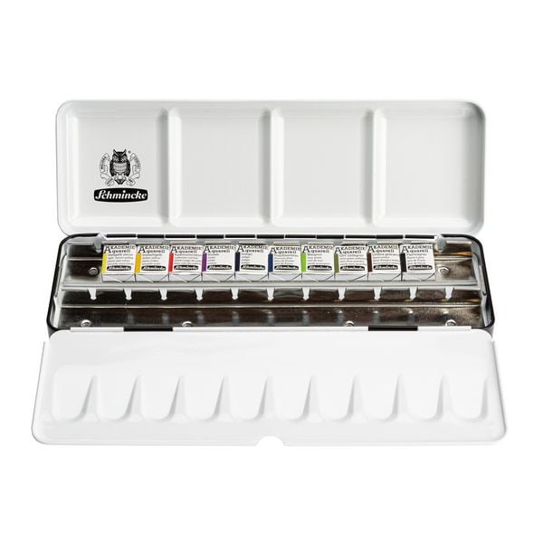 Produktbild: Schmincke Akademie Aquarell Metallkasten, 10 x 1/2 N&auml;pfchen, Thalia