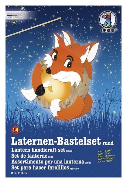 Produktbild: URSUS Laternenzeit Laternen-Bastelset rund Fuchs 1