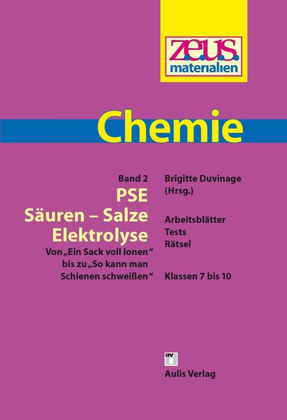 Produktbild: z.e.u.s. - Materialien Chemie / PSE - S&auml;uren - Salze - Elektrolyse