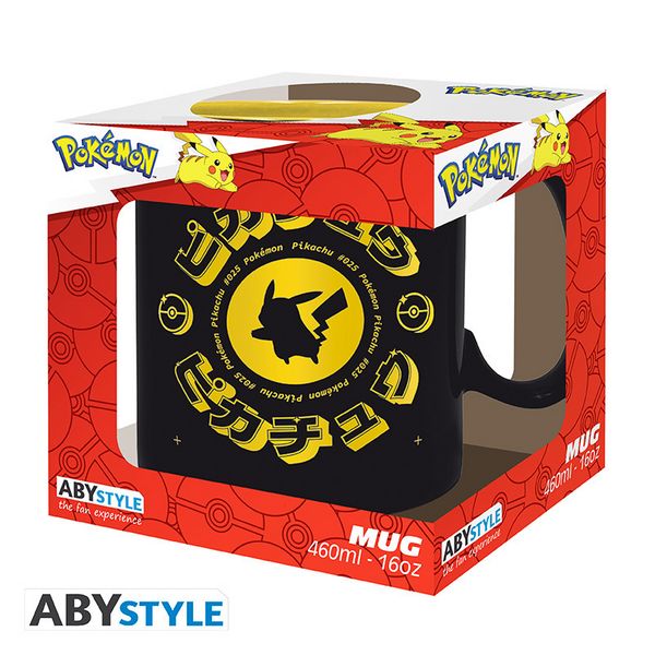 Produktbild: POKEMON - Mug - 460 ml - Pikachu Black Icon - cardboard box