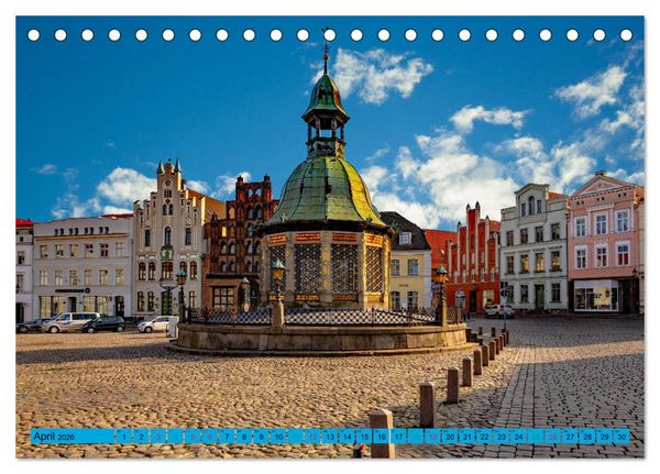 Produktbild: Hansestadt Wismar - Sehnsuchtsort (Tischkalender 2026 DIN A5 quer), CALVENDO Monatskalender