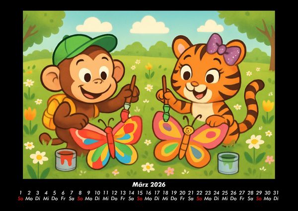 Produktbild: Milo & Tina - Ein Jahr voller Freundschaft 2026 Fotokalender DIN A3