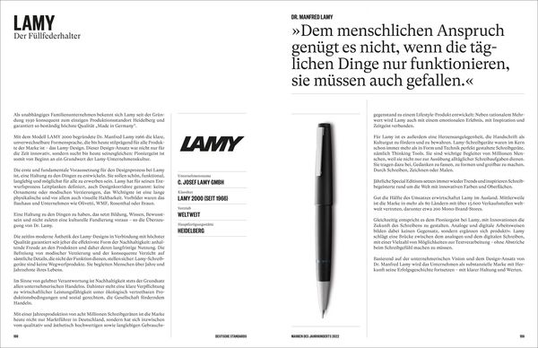 Produktbild: Deutsche Standards &ndash; Marken des Jahrhunderts 2022