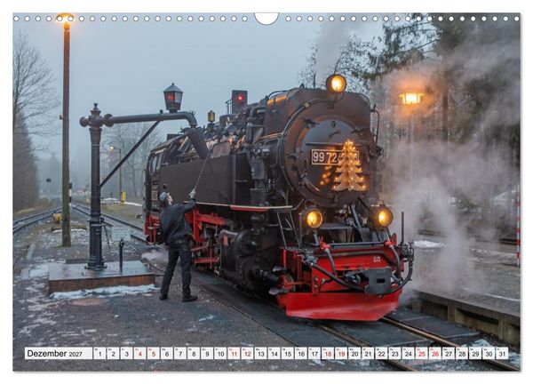 Produktbild: Dampflokomotiven im Harz - Eine Reise in die goldene &Auml;ra der Eisenbahn (Wandkalender 2027 DIN A3 quer), CALVENDO Monatskalender