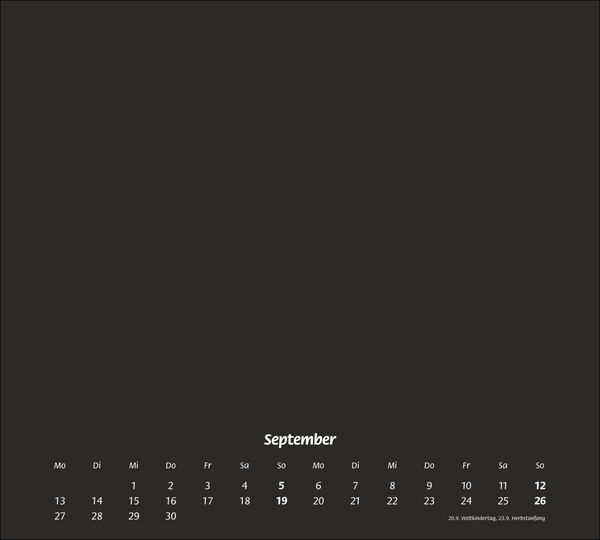 Produktbild: times&more Bastelkalender schwarz 2027