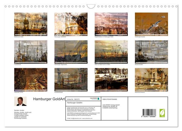 Produktbild: Hamburger GoldArt (Wandkalender 2026 DIN A3 quer), CALVENDO Monatskalender