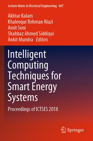 Produktbild: Intelligent Computing Techniques for Smart Energy Systems