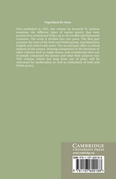 Produktbild: Studies in Early Celtic Nature Poetry