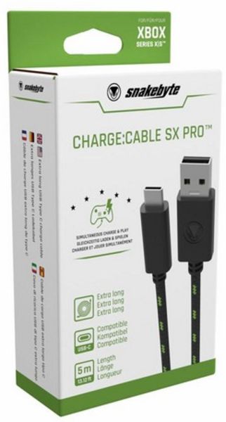 Snakebyte CHARGE:CABLE SX PRO, Mesh-Kabel, 5m