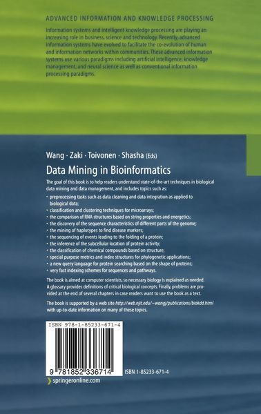 Produktbild: Data Mining in Bioinformatics