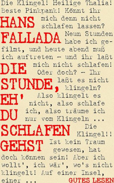 Produktbild: Die Stunde, eh' du schlafen gehst