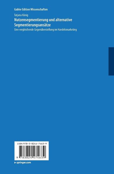 Produktbild: Nutzensegmentierung und alternative Segmentierungsans&auml;tze