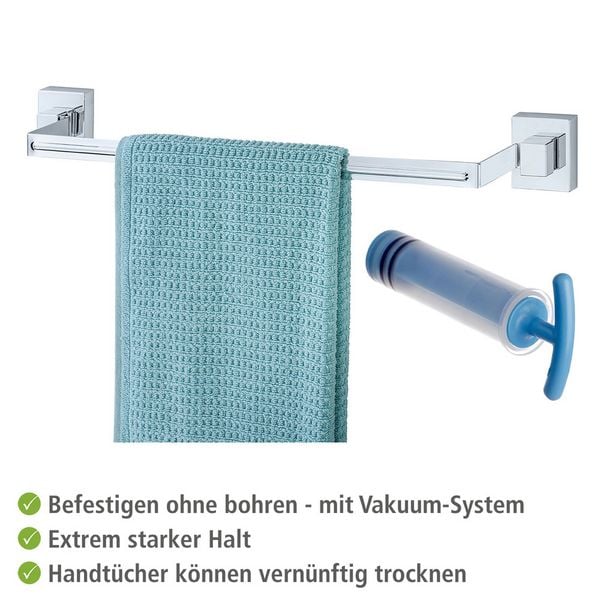 Produktbild: Vacuum-Loc&reg; Badetuchstange Uno Mod. Quadro Edelstahl, Befestigen ohne bohren