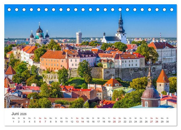 Produktbild: Tallinn - Eine Reise in die Hauptstadt Estlands. (Tischkalender 2026 DIN A5 quer), CALVENDO Monatskalender