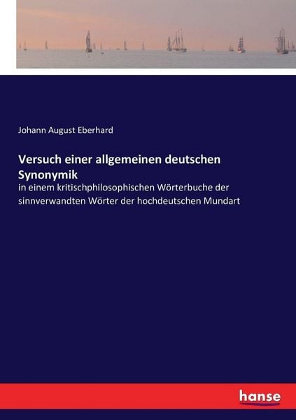Produktbild: Versuch einer allgemeinen deutschen Synonymik