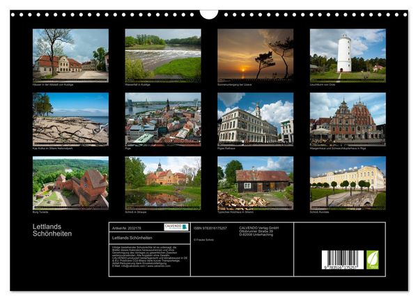Produktbild: Lettlands Sch&ouml;nheiten (Wandkalender 2026 DIN A3 quer), CALVENDO Monatskalender