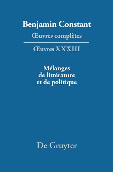 Produktbild: M&eacute;langes de litt&eacute;rature et de politique