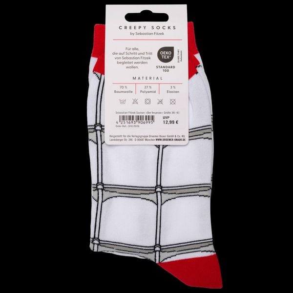 Produktbild: Sebastian Fitzek-Socken "Der Insasse" Gr&ouml;&szlig;e 36-41