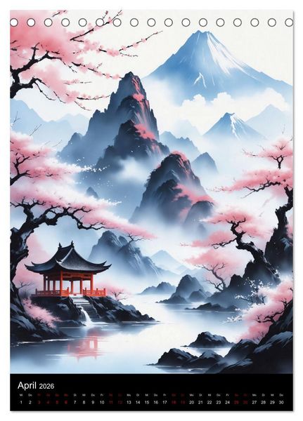 Produktbild: Asiatische Inspiration Fern&ouml;stlicher Art - Helle Werke (Tischkalender 2026 DIN A5 hoch), CALVENDO Monatskalender