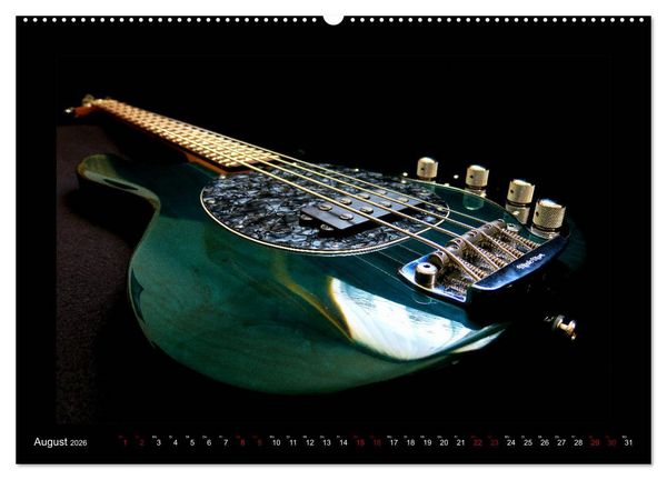 Produktbild: Rockgitarren im Blitzlicht (hochwertiger Premium Wandkalender 2026 DIN A2 quer), Kunstdruck in Hochglanz
