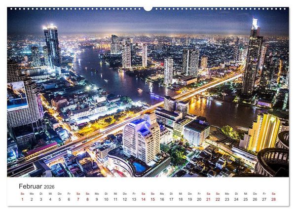 Produktbild: Bangkok - Die spektakul&auml;re Hauptstadt von Thailand. (hochwertiger Premium Wandkalender 2026 DIN A2 quer), Kunstdruck in Hochglanz