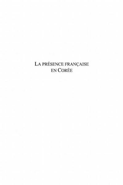 Produktbild: Presence francaise en coree dela fin du