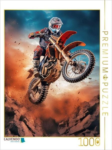 CALVENDO Puzzle Ein Motiv aus dem Kalender Motocross - Mit Leib und Seele dabei | 1000 Teile Lege-Größe 64x48cm Foto-Puzzle für glückliche Stunden,