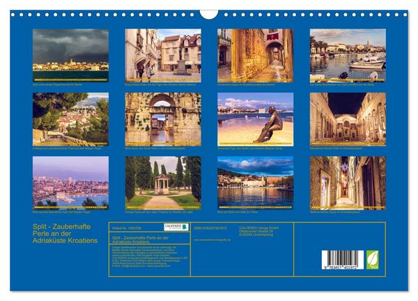 Produktbild: Split - Zauberhafte Perle an der Adriak&uuml;ste Kroatiens (Wandkalender 2026 DIN A3 quer), CALVENDO Monatskalender