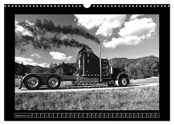 Produktbild: Kenworth W900A EXTHD - in schwarzwei&szlig; (Wandkalender 2026 DIN A3 quer), CALVENDO Monatskalender