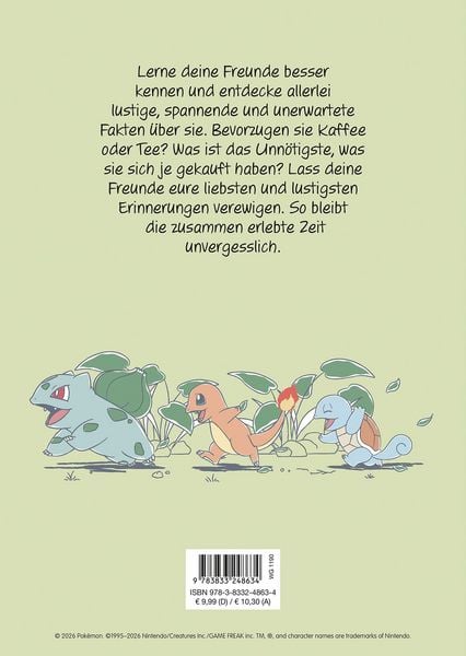 Produktbild: Pok&eacute;mon: Freundebuch - Gute Freunde bleiben ein Leben lang